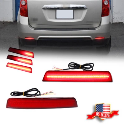 For 10-17 Chevrolet Equinox Red Rear Reflector Sequential LED Tail Brake lights - Image 1 of 4