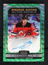 2021 O-Pee-Chee Platinum Emerald Surge 4/10 Alexander Holtz #R-AH Rookie Auto RC