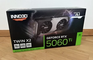 INNO3D GeForce RTX 5060 Ti Twin X2, 16GB GDDR7, GPU, Grafikkarte, NVIDIA, SFF - Bild 1 von 4