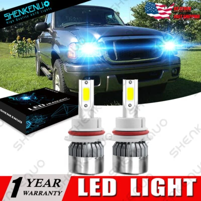 Kit de bombillas LED de haz alto/bajo para Ford Ranger 1997-2004 8000K 9007 HB5 2 piezas Foto 1 de 4