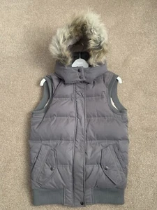 Fat Face Hooded Ladies Gilet Size 8 Fleece lined. Detachable hood. Hardly worn - Picture 1 of 12