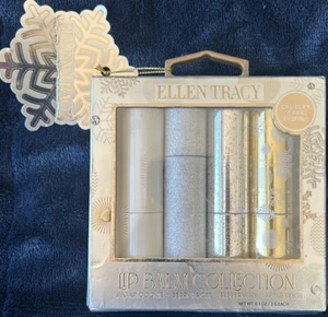 ELLEN TRACY NEW -4 Piece Lip Balm Collection Holiday flavors Gorgeous - Picture 1 of 9