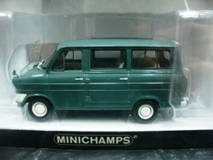WOW EXTREMELY RARE Ford Transit 1.7L SWB Bus 1965 Green 1:43 Minichamps-Spark - Picture 1 of 4