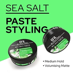 Black Red Hair Styling Texturising Sea Salt Paste, 120 ml - Picture 1 of 6