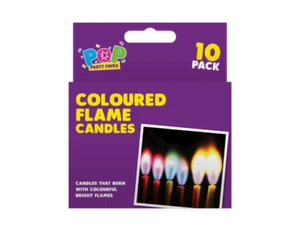 Kerzen mit farbigen Flammen (10er Pack) - Bild 1 von 1