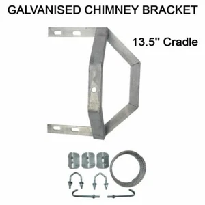Soporte de montaje y kit de amarre de inglete de chimenea de acero galvanizado de 13,5 pulgadas - Imagen 1 de 3