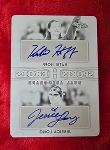 2017 LEAF METAL SPORTS HEROES KATIE HOFF JESSICA LONG DUAL AUTO PRESS PLATE (216 - Picture 1 of 2