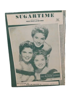 VTG Sheet Music for "Sugartime" w/ The McGuire Sisters by Phillips and Echols - Picture 1 of 8