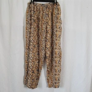 Avenida 2X Palazzo Harem Pants Animal Print Pull On flowy Vintage loungewear EUC - Picture 1 of 15