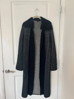 Auténtico suéter JOSEPH 100 % lana para mujer mediano - tejido blanco y negro Foto 1 de 4