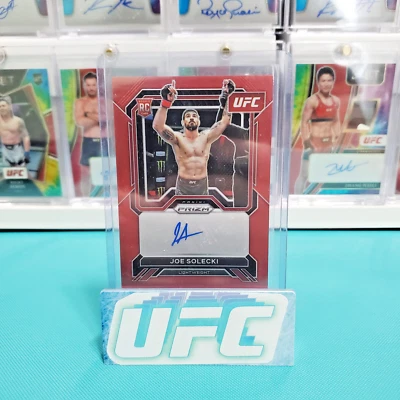 2023 Panini Prizm UFC Joe Solecki Red /99 Rookie Auto Signature RC - Image 1 of 2