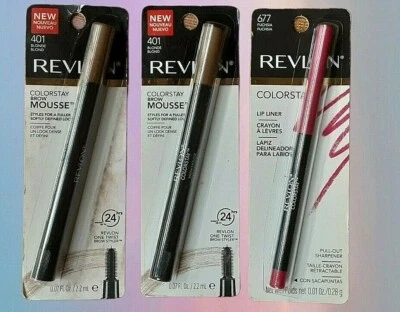 Lot 2 Revlon ColorStay Brow Mousse Eyebrow Color Blonde #401 + Fuchsia Lipliner - Image 1 of 4