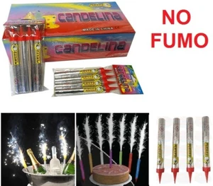 50 candeline argento candele luminosa torta torte compleanno party fontana luce - Foto 1 di 1