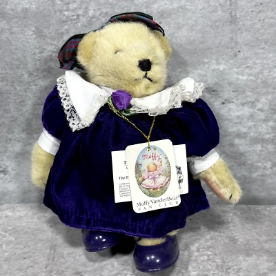 Muffy VanderBear 7.5" Doll Bear The Purple Velvet Collection Musical Soiree 1990 - Image 1 of 4