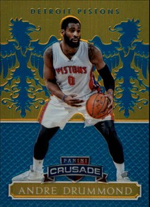 2014-15 Panini Excalibur Crusade Teal Basketball Card #45 Andre Drummond /35