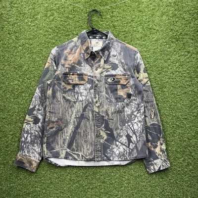 Camisa Jerzees Camuflagem Buttom Up Juventude Infantil Extra Grande Masculina Pequena Mossy Oak Breakup Caça - Imagem 1 de 4