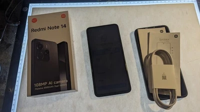 Xiaomi Redmi Note 14 6GB + 128GB Midnight Black Doppia SIM. Ottime condizioni. - Immagine 1 di 4