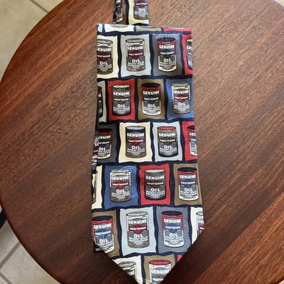 Ralph Marlin Harley Davidson Motocicleta Latas de Aceite Cuello Corbata Seda Hecho en EE. UU. Foto 1 de 4