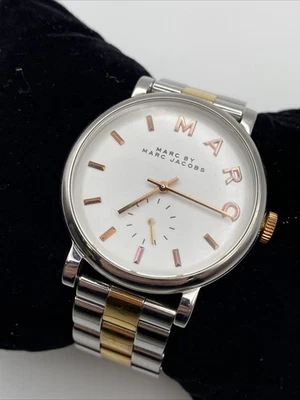 Marc by Marc Jacobs Baker Watch 36mm Two Tone MBM3312 New Battery 6.25” - Image 1 of 3