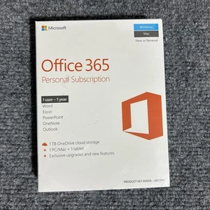 ✅ Microsoft Office 365 Personal - 1 Year Subscription - Brand New & Sealed - Picture 1 of 4