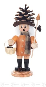 Smoking Man Gnome Zapfenmännlein Bxhxt 11cmx22 Cmx8 CM New Erzgebirge Rauchman - Picture 1 of 1