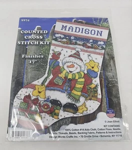 Cross Stitch Kit Design Works Snowman Fun Stocking #DW 5974 NOS - Picture 1 of 2