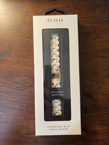 Posh Tech Apple Watch Band, Fits All Watch Sizes, Ivory Marble Adjustable Size - Photo 1 sur 5
