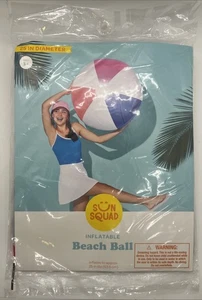 Sun Squad Large Inflatable PVC Beach Ball 25 Inch Diameter Pool Toy NEW! - Picture 1 of 3