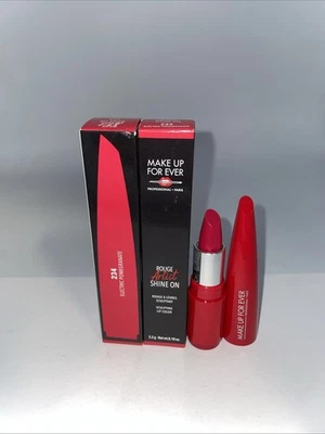 (2)MakeUp Forever Rouge Artist Shine On Lip Color ShadeElectric Pomegranate 234 - Image 1 of 2