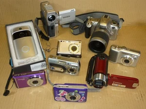 Lote de trabajo 9 x cámaras Nikon Canon Pentax sin probar etc. - Imagen 1 de 11