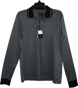 Porter & Ash Knitted Jacquard Cotton Blend Men's Polo Shirt Size M NWT - Picture 1 of 11