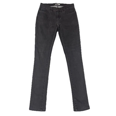 Pantalones de mezclilla ajustados Eileen Fisher para mujer 0 desteñidos negros mezcla de algodón orgánico elásticos Foto 1 de 4