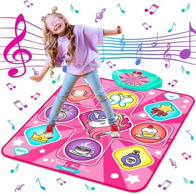 Alfombra de Baile Unicornio, Mezclador de Baile Ritmo Step Play Mat, Almohadilla de Baile Rosa con Luz LED Foto 1 de 4