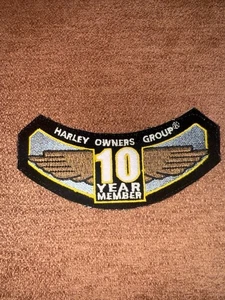 HOG Harley Davidson Motorcycle Owners Group 10 Year Member Patch Motorcycle - Picture 1 of 1