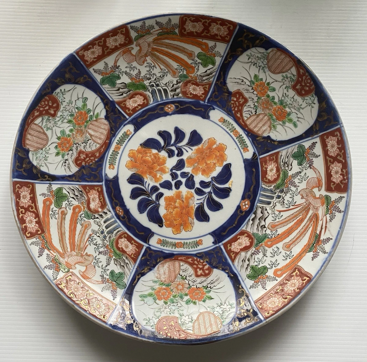 Multi-Color Porcelain & Pottery Antique Japanese Plates 1900-1940