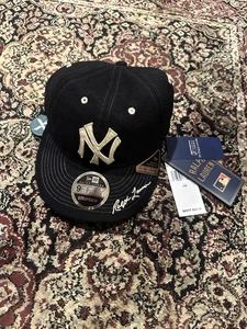 Polo Ralph Lauren Navy NY Yankees New Era Retro 9FIFTY Strapback Hat Cap New - Picture 1 of 4