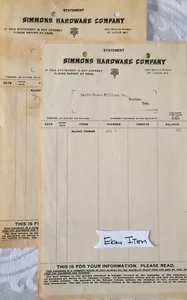 1931 ST.LOUIS MISSOURI SIMMONS HARDWARE COMPANY  - Picture 1 of 2