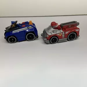 Paw Patrol True Metal Marshall Vehicle Fire Truck Die Cast Spin Master Set Of 2 - Picture 1 of 4