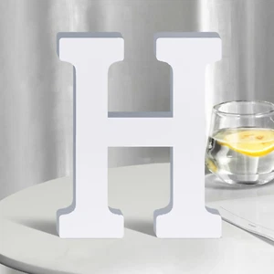 White Wooden Letters 8 Inch for Wall Decor,Large Unfinished Wood Letters for Hom - Picture 1 of 9