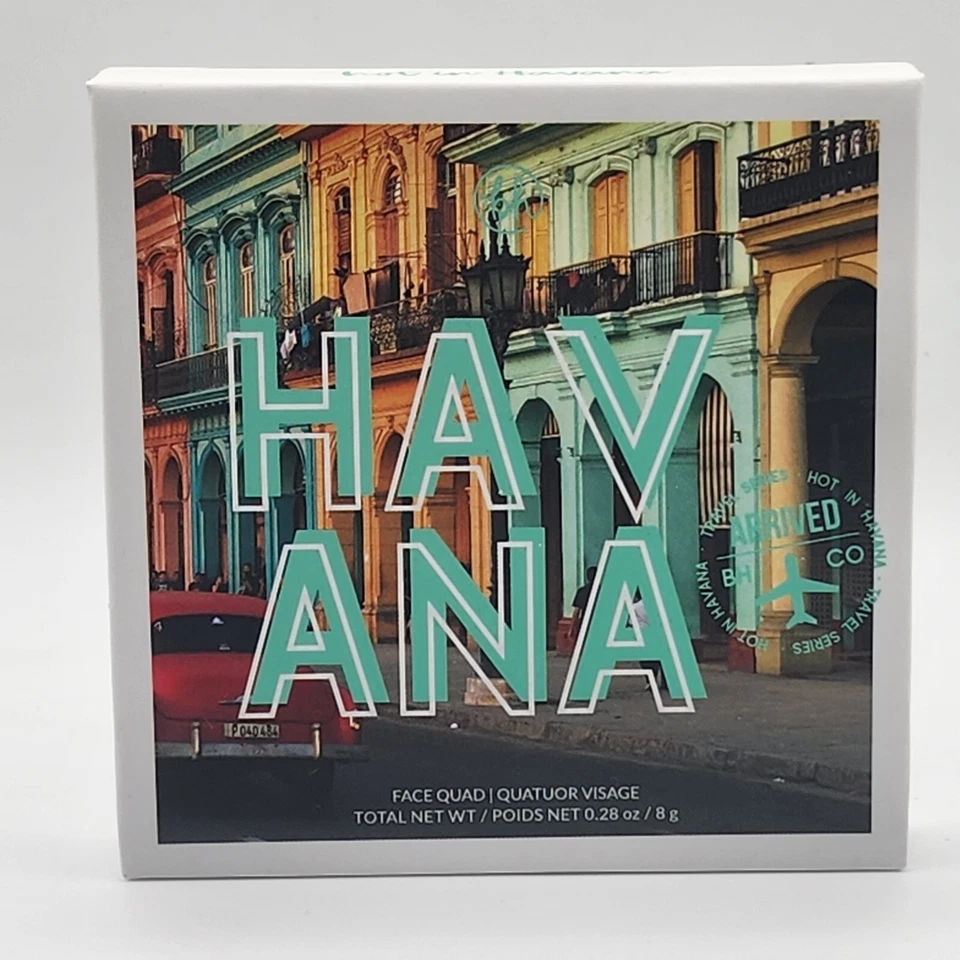 bh Cosmetics Blush Bronzer Face Quad Hot In Havana Travel Glow Contour NEW - Image 1 of 4