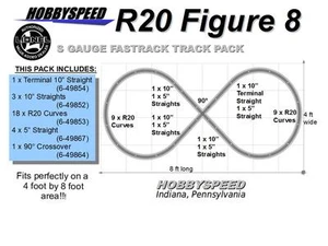 LIONEL AMERICAN FLYER FASTRACK S GAUGE R20 COMPLETE FIGURE 8 track pack NEW - Picture 1 of 1