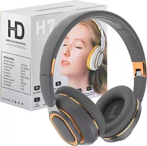 Bluetooth Headphones, Foldable Wireless Over-Ear Headphones with Hidden Mic  - Picture 1 of 5
