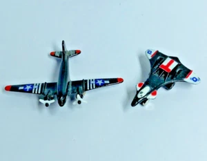Vintage Galoob Micro Machines USAF Fighter Jet + WWII C-47 Plane - Bundle - Picture 1 of 9