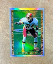 1999 Topps Chrome Holo Refractor Champ Bailey #160 Rookie RC HOF Denver Broncos