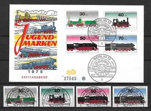 Germany - Trains - 1975 FDC + LUX-cancelled Set - VF Used !!!!! (A4829) - Picture 1 of 1