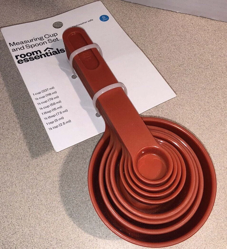 Room Essentials Measuring Cups & Spoons Set Orange Red - Image 1 of 1