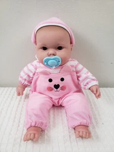 (F5) JC Toys Berenguer 14" Realistic Baby Doll Pink Pacifier Brown Eyes Outfit - Picture 1 of 10