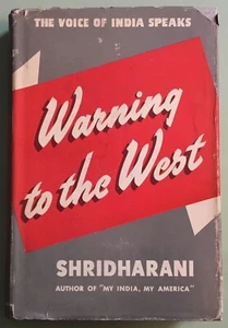 Warning to the West, by Shridharani, 1942, Hardcover - Picture 1 of 6