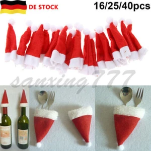 20-100pcs Mini Weihnachtsmannmütze Weihnachtsmütze Nikolausmütze für Weihnachten - Bild 1 von 12