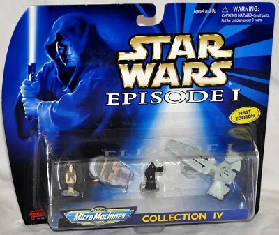 Star Wars EP1 Micro Machines KiAdiMundi Darth Sidious & Sith Infiltator C4 MOC - Image 1 of 2